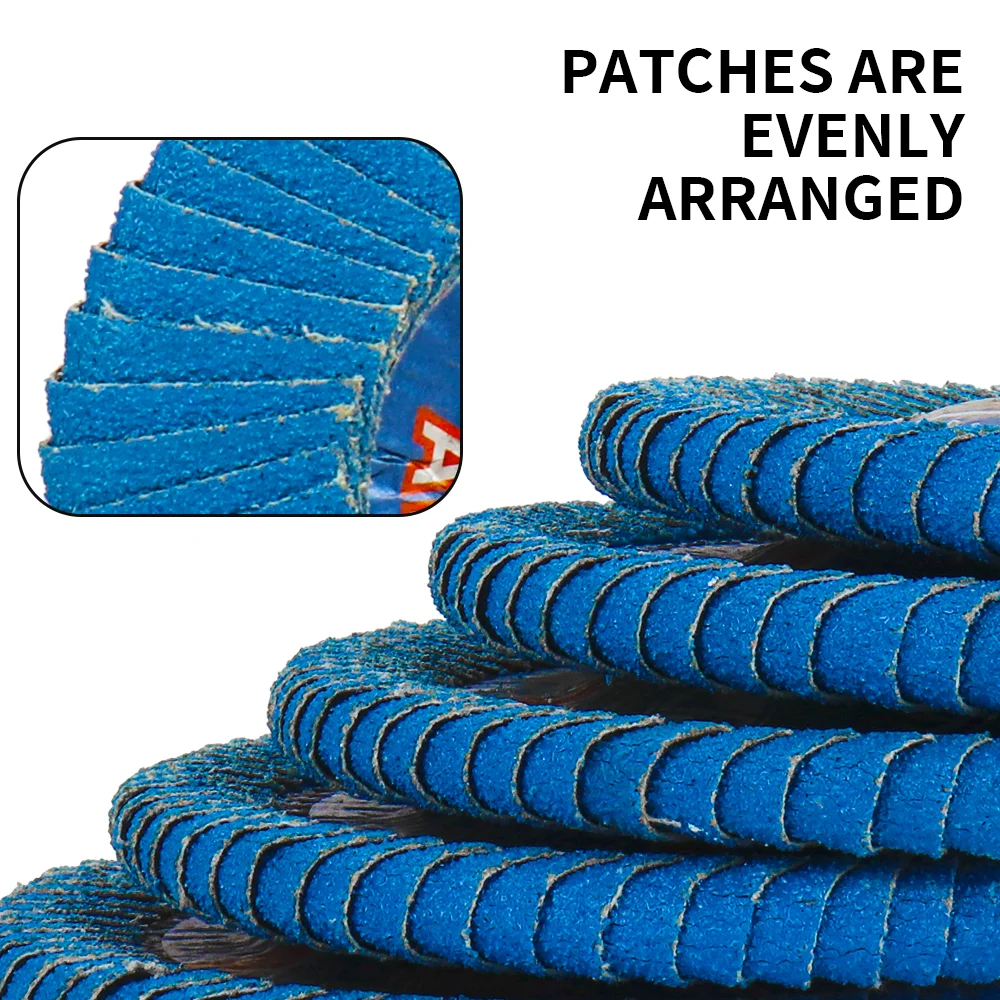 100/115/125mm Polishing Flap Disc Angle Grinder Sanding Wheel for Woodworking Sharpening Metal Deburring Rust Removal 1-2Pcs