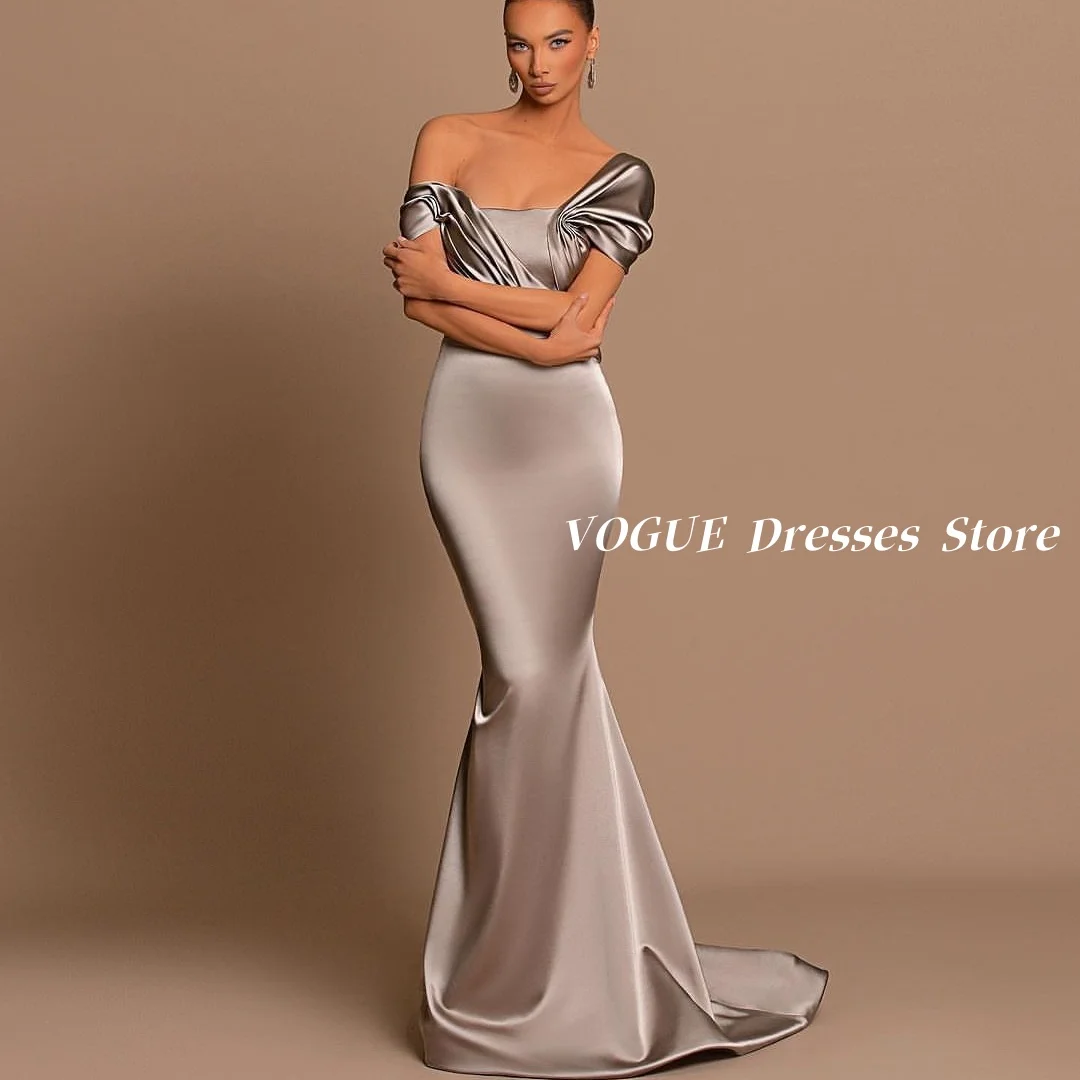 

Sexy Mermaid Prom Dresses Custom Satin Off Shoulder Evening Formal Dresses vestidos de gala vestidos de fiestas elegantes mujer