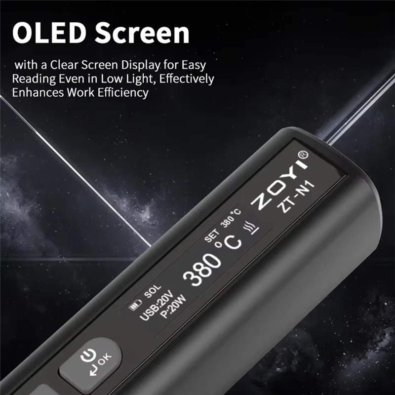 

2025 Trend Smart Soldering Iron 96W Electrician Portable Constant Temperature Welding Pen For Home Maintenance Welding