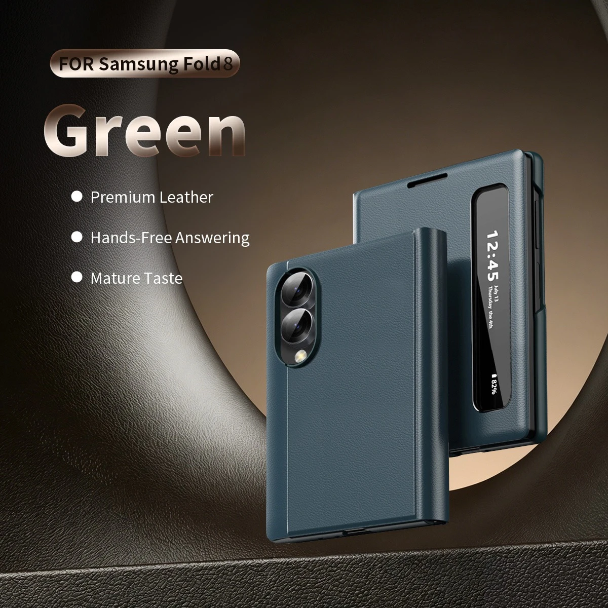 Case For Samsung Galaxy Z Fold 8 Case Luxury PU Leather Skin-friendly Protective Back Cover For Z Fold 8 Ultra Phone Shell Funda