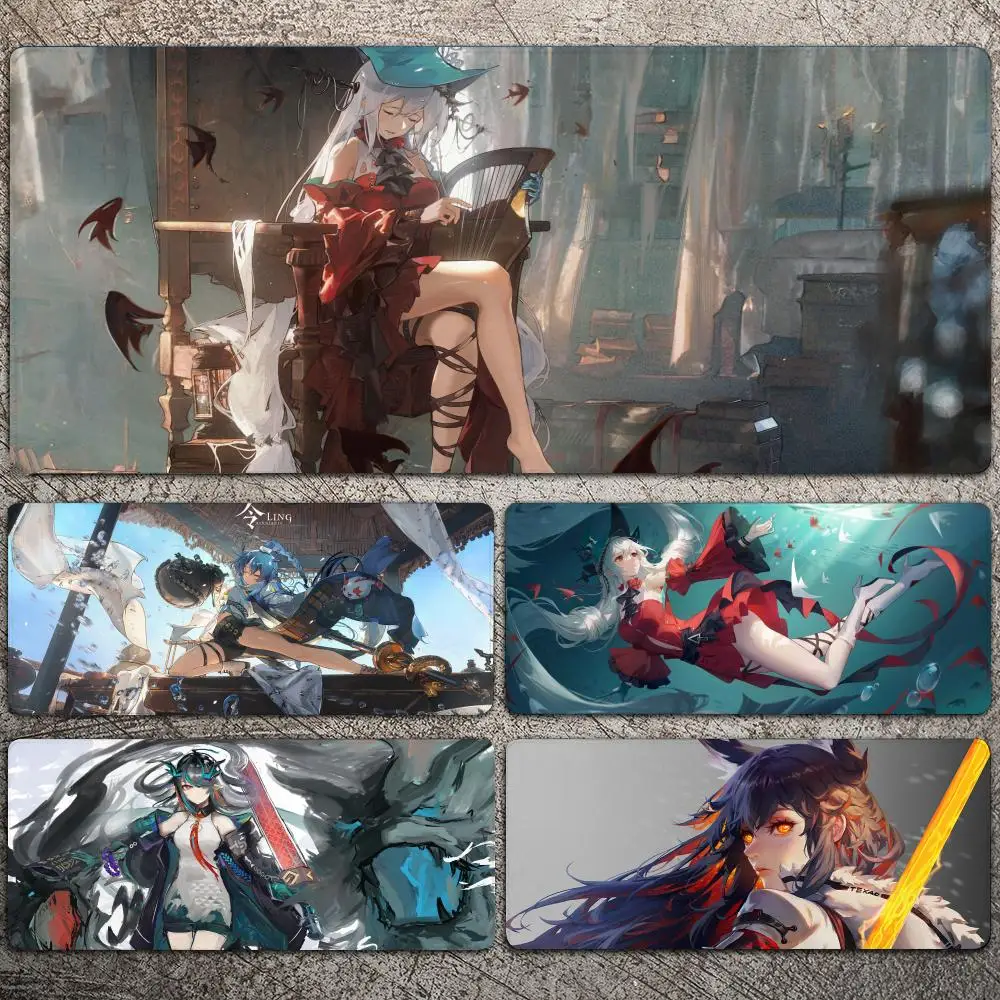 

Arknights Anime Girl Mousepad Large Gaming Mouse Pad LockEdge Thickened Computer Keyboard Table Desk Mat