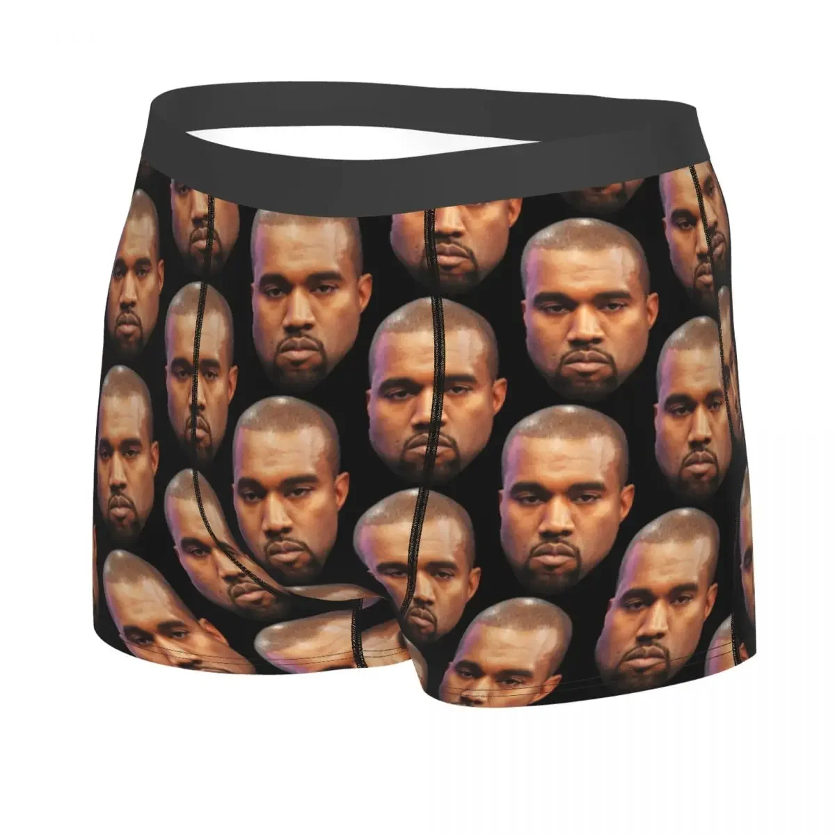 Kanye West divertido Meme Boxer Shorts para hombre Sexy 3D impreso ropa interior masculina bragas calzoncillos transpirables