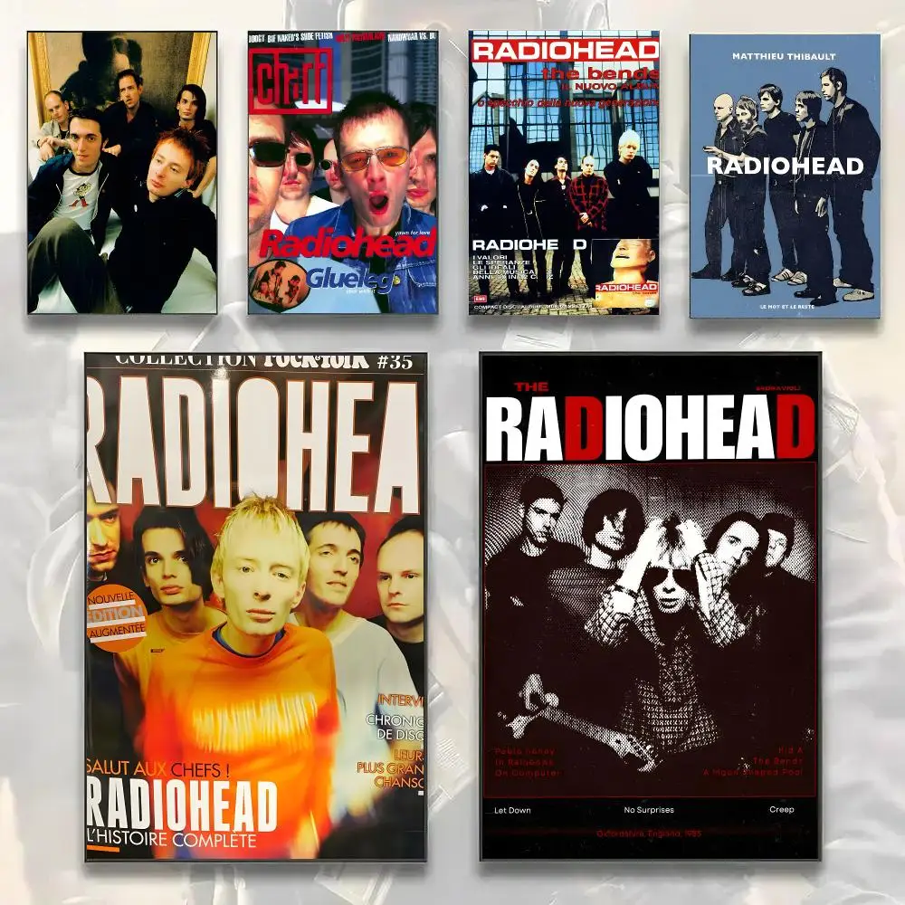 Vintage Rock Band Characters R-Radiohead Poster Painting Prints Wall Art Picture Film Room Home Bar Cafe Decor Home Mural