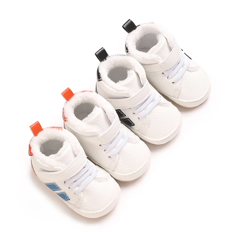 ashionable Winter Warm And Non Slip Casual Shoes 0-18M Newborn High Top PU Sports Shoes For Infants And Young Children Walking