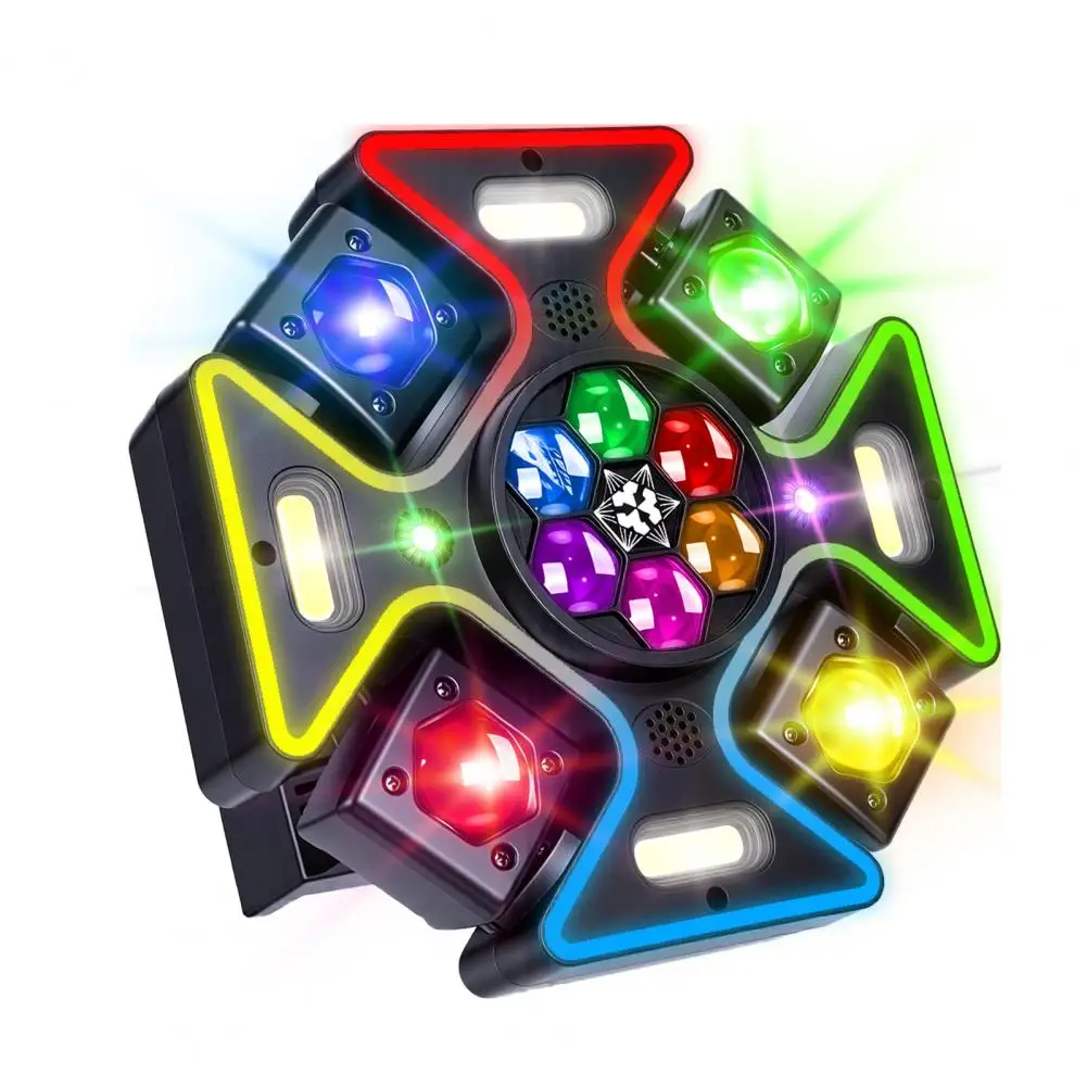 Professional 120W 4-in-1 RGBW Moving Head Stage Light DMX512 & Sound Activated Adjustable Rotating Light For Bar DJ Party KTV view 3