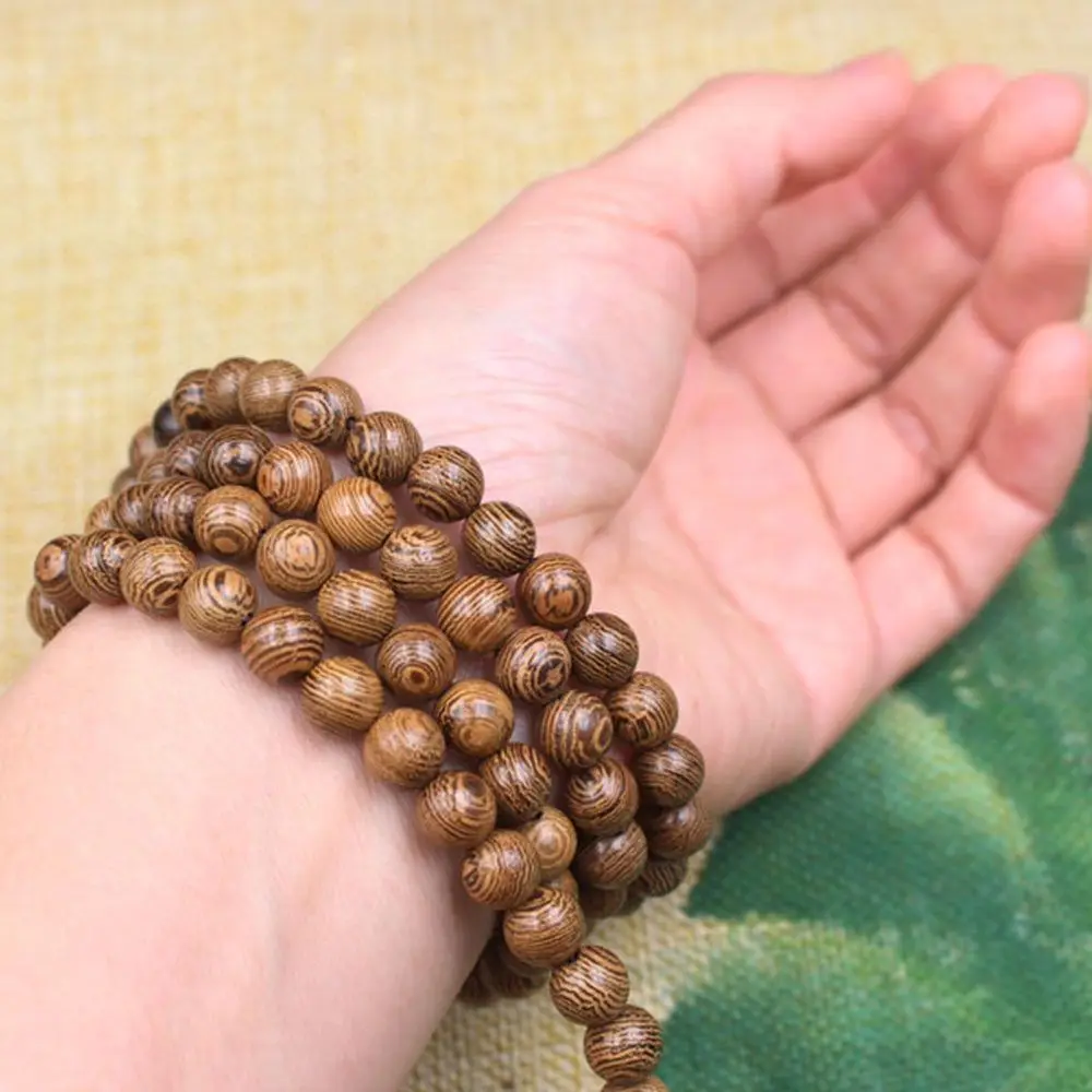 Fashion NEW Beads Wooden Bangle Jewelry Wenge Buddha Rosary Prayer Beads Mala Bracelet