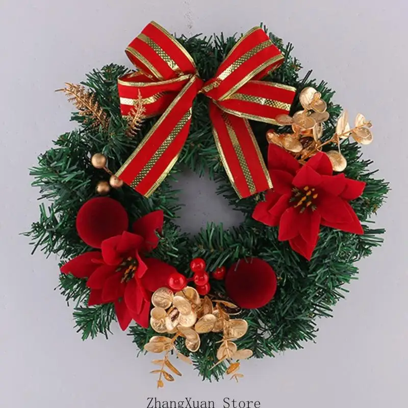Weihnachtskranz mit Blattgoldbesatz für Türfenster-Ausstellung 3XUF – Detail 9