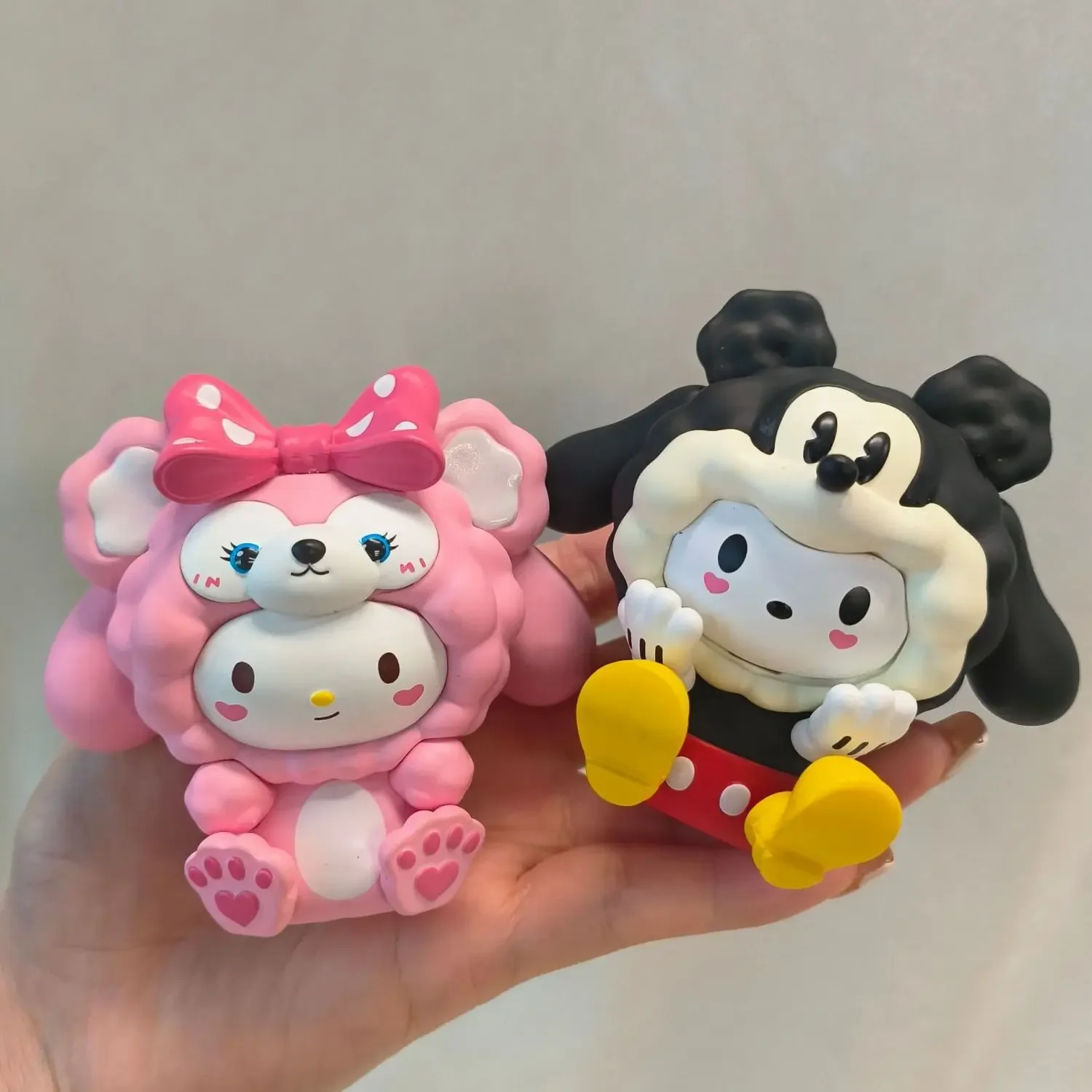 Miniso Sanrio Stich Hello kitty Cinna moroll sechs handgemachte Modelle von Schafs köpfen Freund Geschenk Party Gefälligkeiten für Kinder Geburtstag