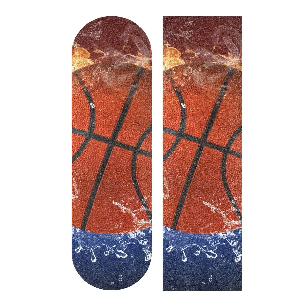 Ball Game Basketball Print Skateboard Grip Tape Sandpaper for Rollerboard Longboard Griptape Grip Tape for Skateboard 33x9 Inch