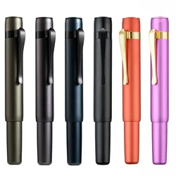 Hongdian M2 Mini Short Fountain Pen Aluminum Alloy Metal Pocket Portable Writing Pen EF/F Nib with Converter for Office Business