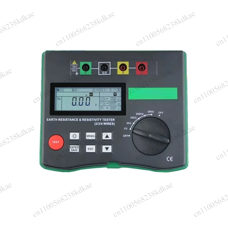 4 Pole Earth Resistance Tester DY4300A , 0.01Ohm Minimum Resolution Ground Measuring Tool