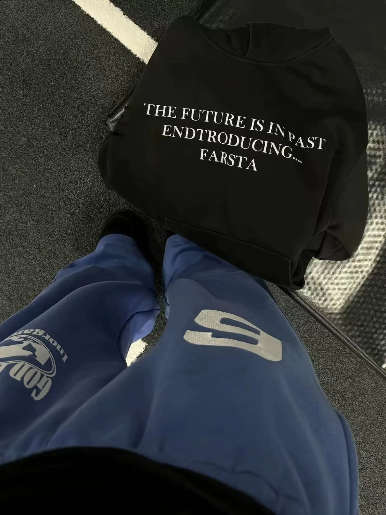 

Синие свободные брюки на флисовой подкладке с вышивкой и принтом, удобные, для повседневной носки, осенне-зимние спортивные штаны для подростков