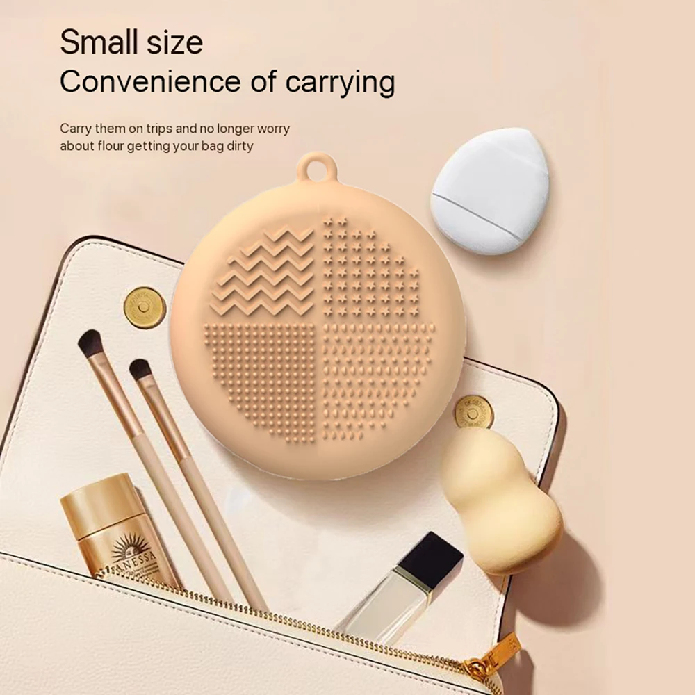 ความงามใหม่กล่องเก็บไข่แป้งปริศนาแบบพกพาเครื่องมือแต่งหน้าBreathableซิลิโคนแป้งกล่องปริศนา