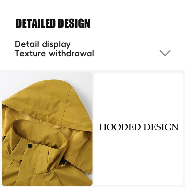 CHRLCK Herren Damen Wanderjacken Wasserdicht Neue Winddichte Windbreaker Camping Klettern Trekking Outdoor-Jacke Unisex – Detail 16