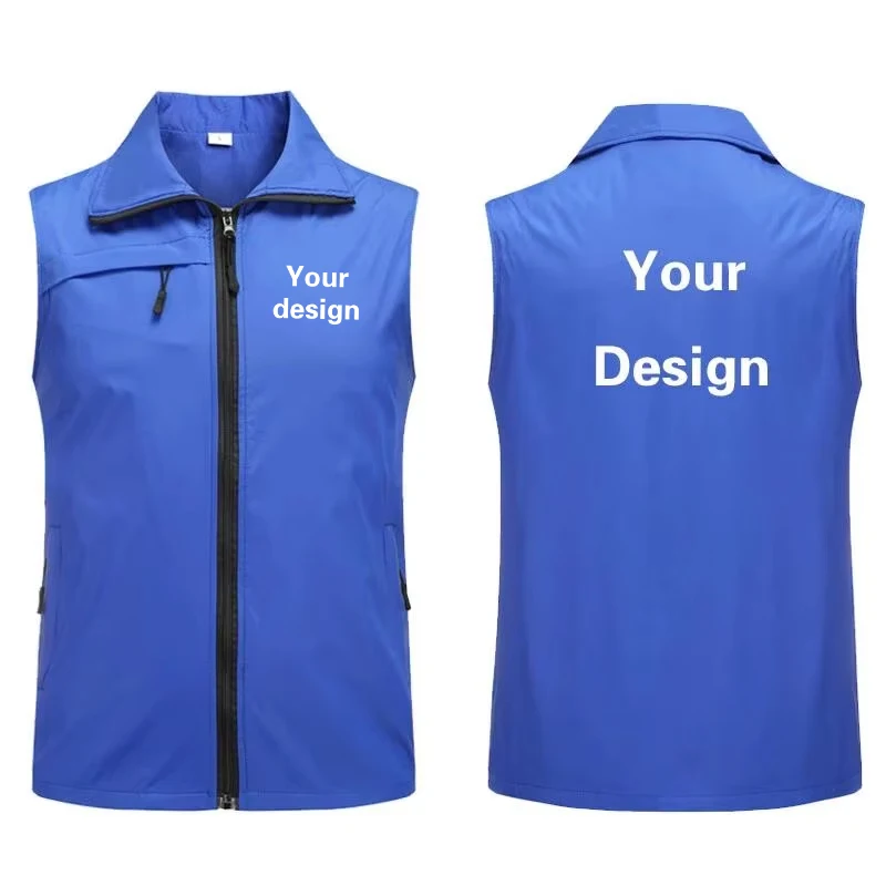 

Volunteer Workwear With High-quality Three Pocket Vest Printed With Logo Team Building Cultural Shirt Printed With Workwear