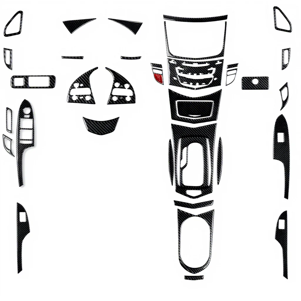

Carbon Fiber interior trim Sticker for cadillac Cts 2008 2013Practical Good quality