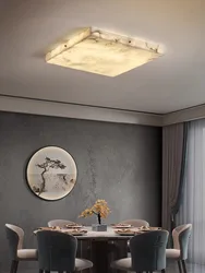 Square Round  Natural Marble Series Dimmable LED Lamparas De Techo LED Ceiling Lights.Ceiling Light.Ceiling Lamp For Living Room