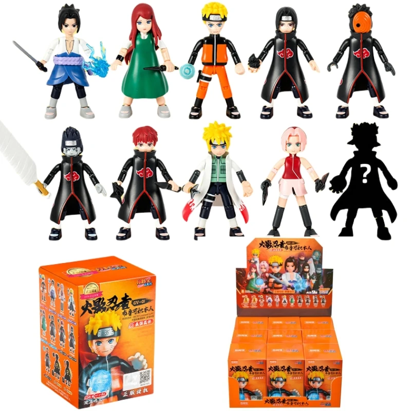 Оригинальная коробка, классический аниме Наруто, боевая модель персонажа, фигурка в сборе, игрушка Саске Какаши, коллекция, слепая коробка, подарок для детей