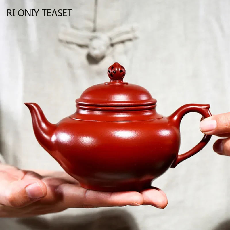 

290ml Authentic Yixing Purple Clay Teapots Famous Artists Handmade Zisha Tea Pot Raw Ore Dahongpao Mud Kettle Chinese Tea Set