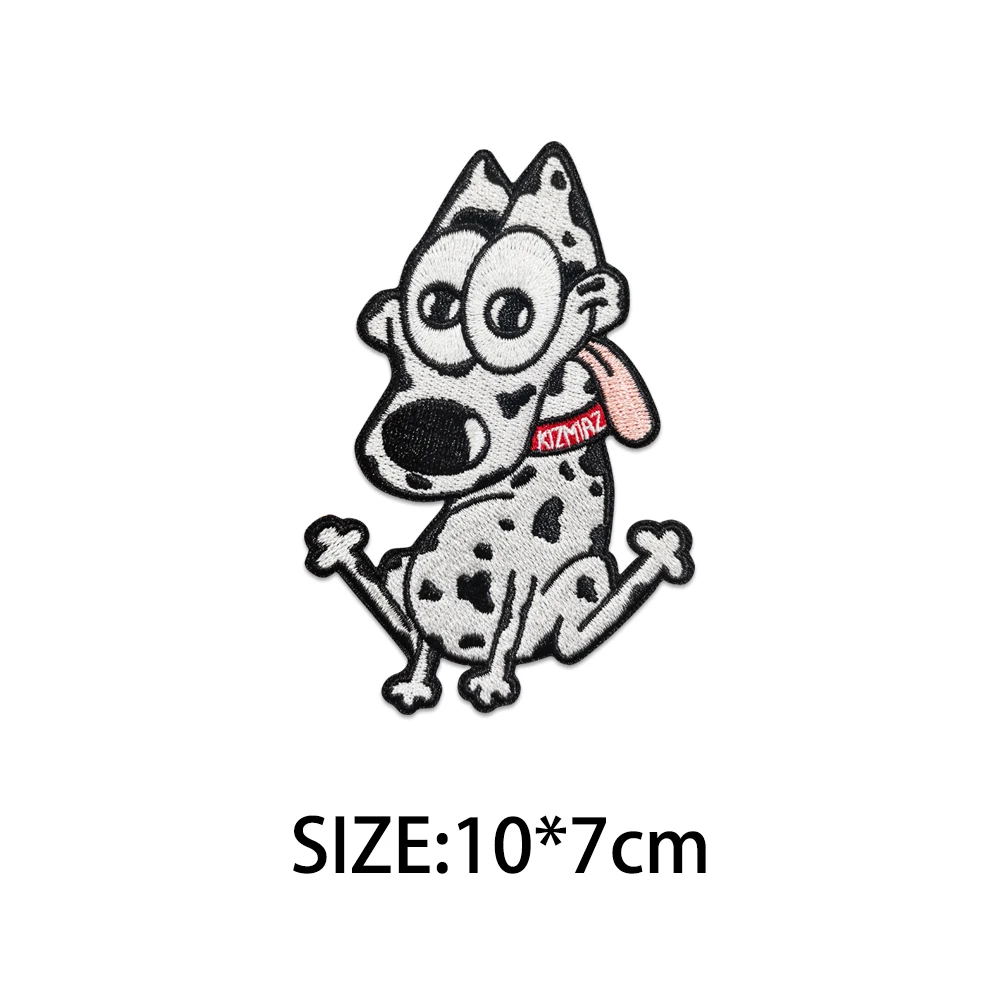 Big Eye Dogs Embroidered Patches Embroidery Badge Iron on Decoration for Garment Jackets T-shirts Coat Cartoon Animal DIY Unique