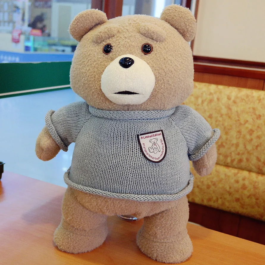 43cm 10 Movie Teddy Bear Ted 2 Plüschpuppe Spielzeug mit Schürze, weicher Plüsch als Weihnachts- oder Geburtstagsgeschenk für gute Freunde – Detail 6