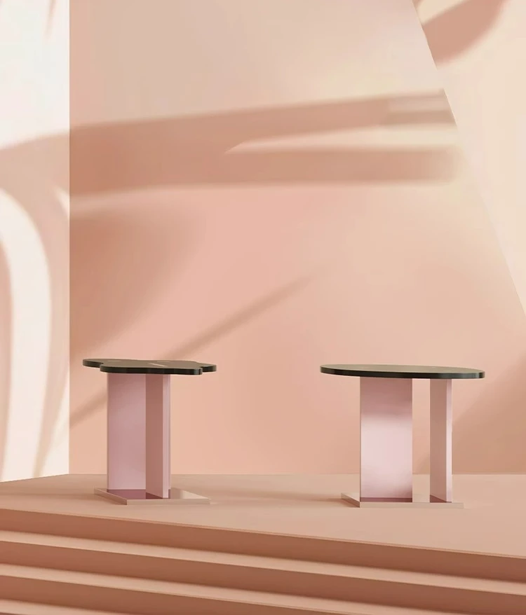 Table basse/modèle table d'angle chambre lit design et petit déjeuner