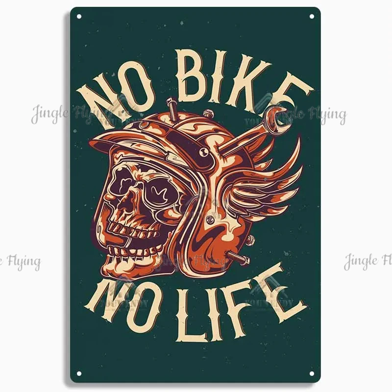 Retro Design Motorcross Tin Metal Signs Wall Art Thick Tinplate Print Poster Wall Decoration For Garage