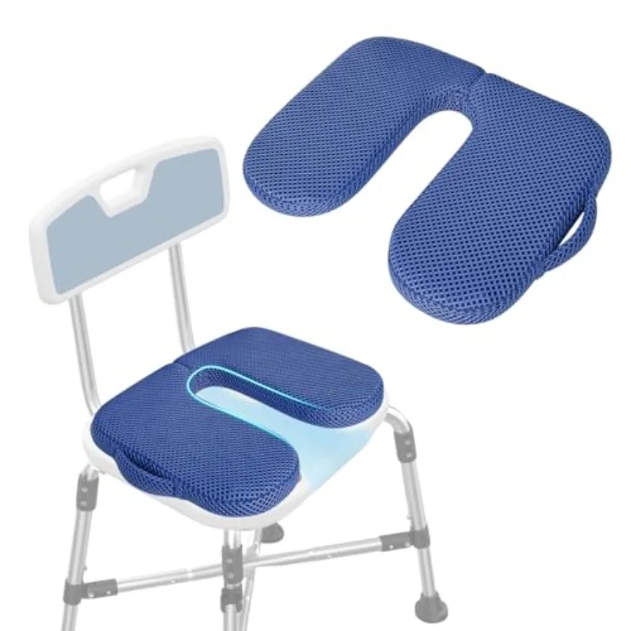 

Shower Seat Cushion for Shower Bench, U Shape Shower Chair Cushion Pillow for Inside Shower, Shower Chair with Cutout Seat Pad,