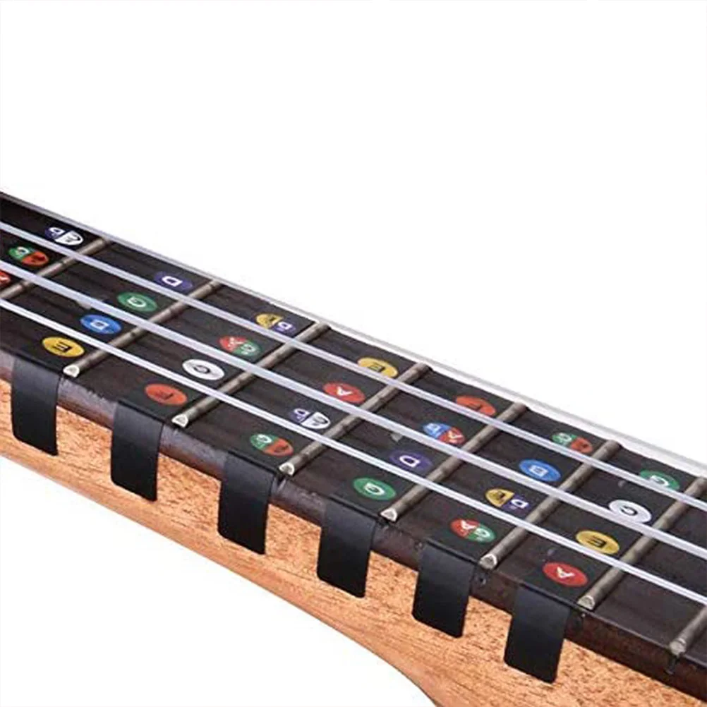 

2set Guitar Scale Stickers For Beginners Fingerboard Note Stickers Easy Learning Tool Lightweight Pvc Decals Practical