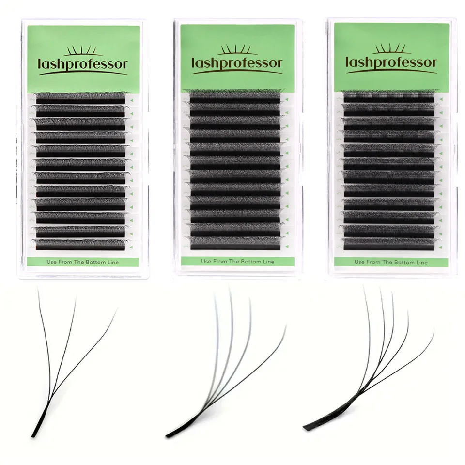 Premade W Shape Eyelash Extensions 0.07mm C/D Curl Natural Soft Light Full Dense Look Reusable Flowering 2D 3D 4D 5D Mix Tray YY