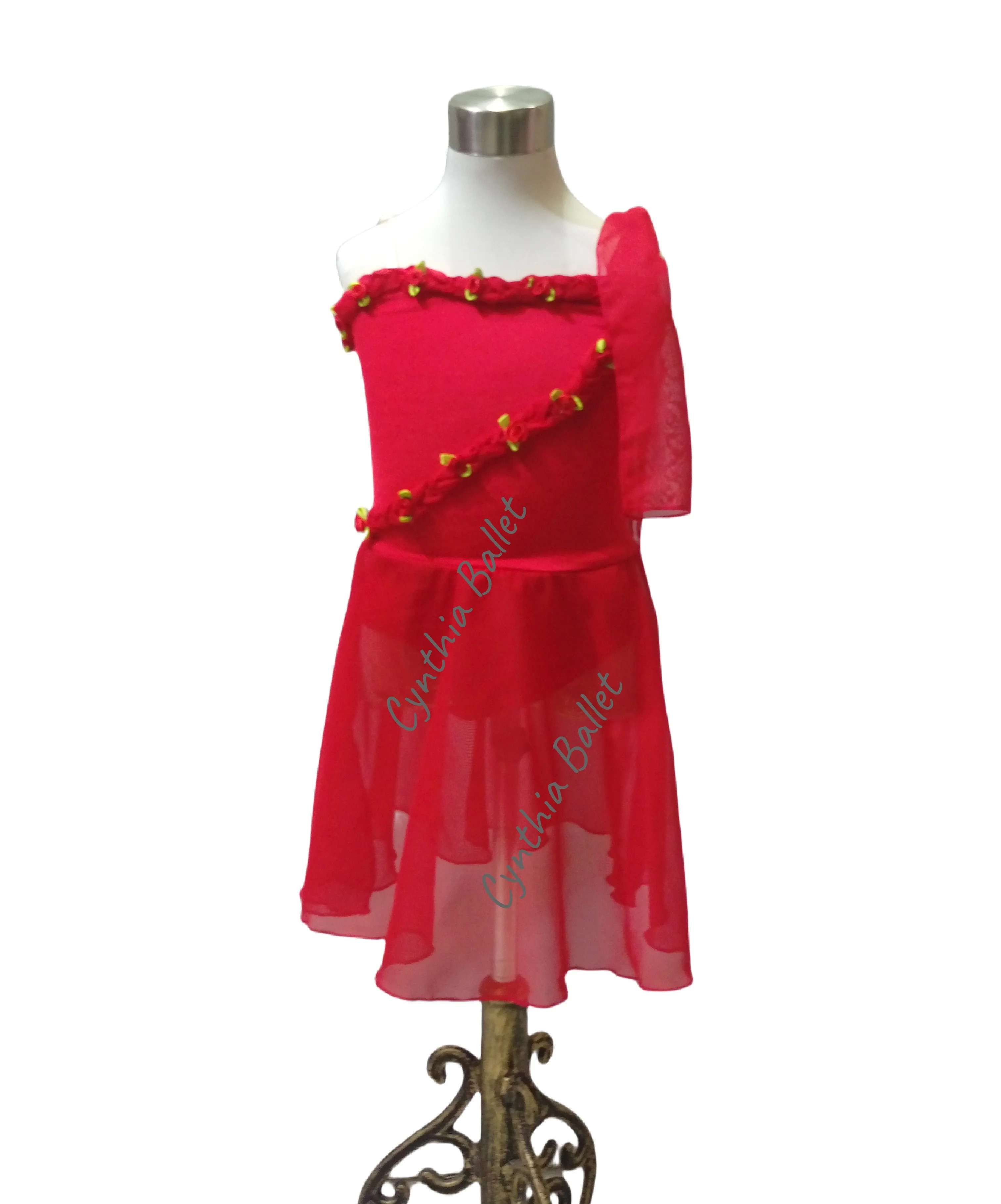 

Red Cupid Ballet Dress Cupid Romantic Dress Tutu Skirt Ballet Dress Stretch Dress Ballet Spanish Dance Costume for girls