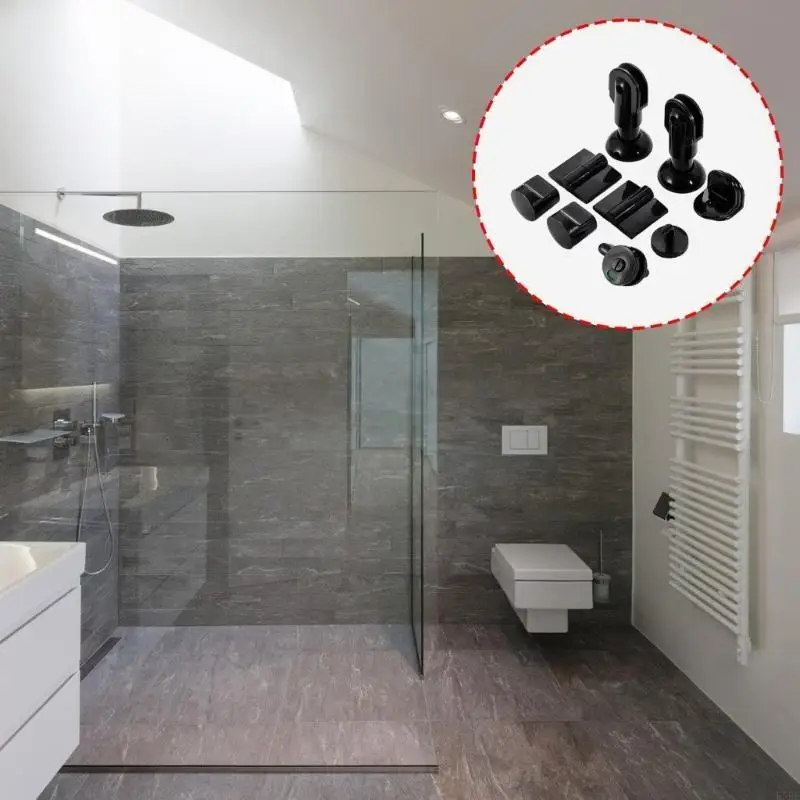 

E5BE Not Rust Plastic Bathroom Stall Support Brackets Thickened Structure for Home