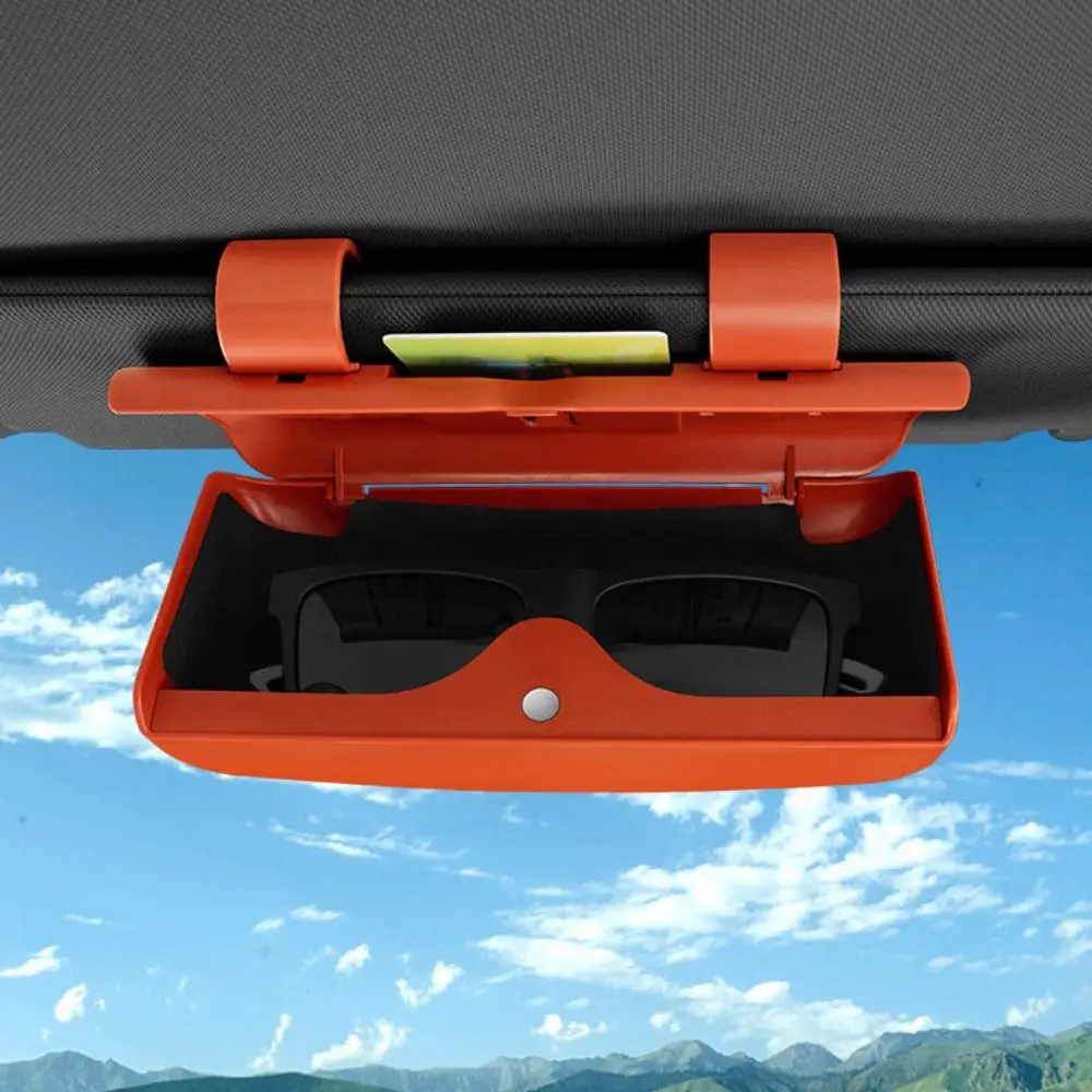

Magnetic Car Glasses Box Stable Convenient Storage Car Sunglasses Holder Space Saving ABS Eyeglass Case Seat Backrest