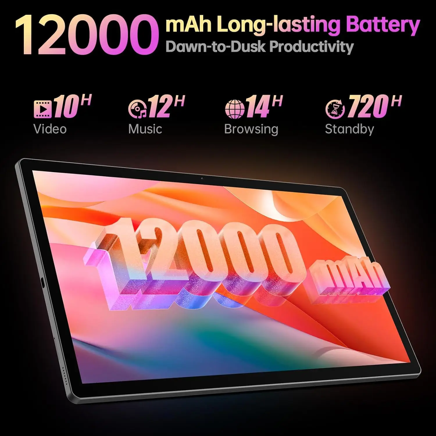 Tablettes Android 14 Super grandes de 15.6 pouces, 12000mAh, 1920x1080, écran IPS, Helio G99, processeur octa-core, 8 go + 256 go, WiFi Play Store BT5.0