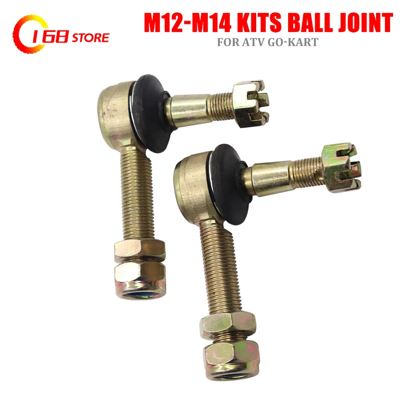 

M12*M14 Universal Tie Rod End Kits Ball Joint Fit For 70cc 90cc 110cc 125cc 150cc ATV Quad 4-WheeL Chinese BIG Bull