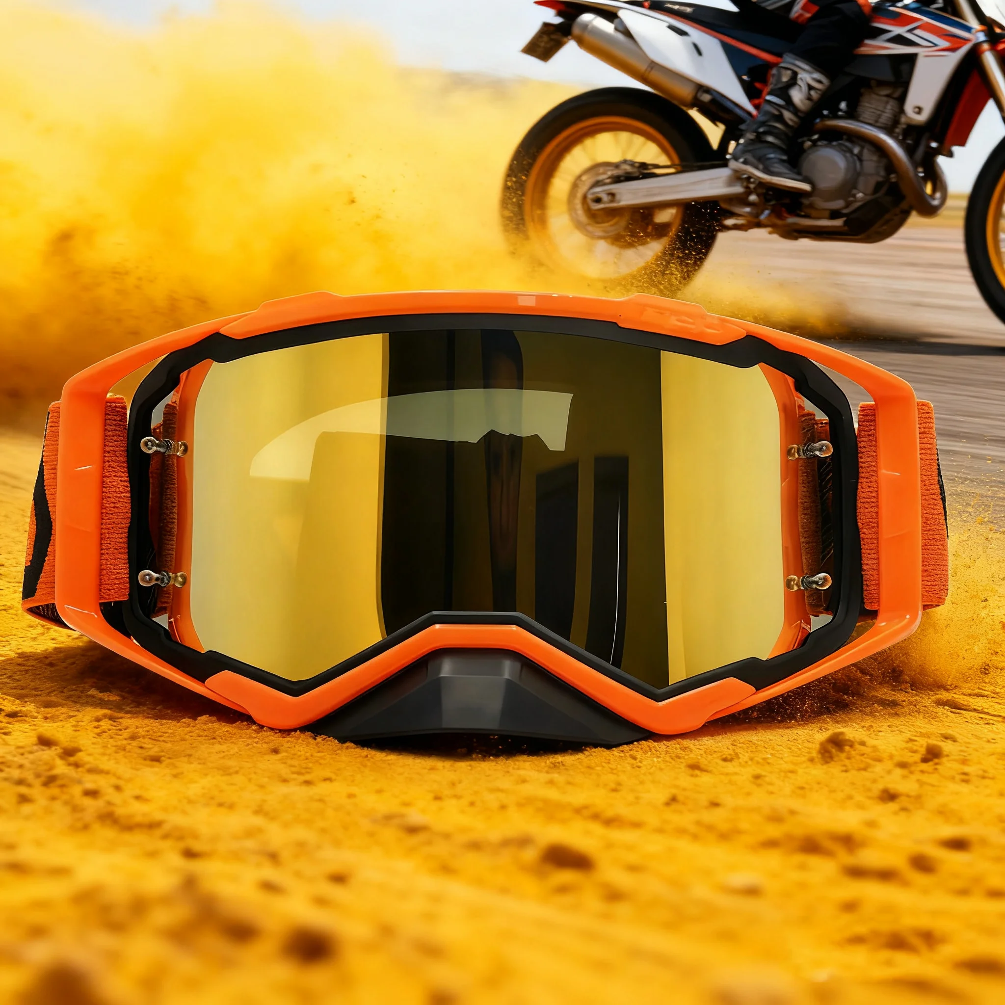 

Unisex All-Terrain Goggles - Windproof, Anti-Fog Protection for Motocross, Snowmobile, Dirt Bike & Winter Sports