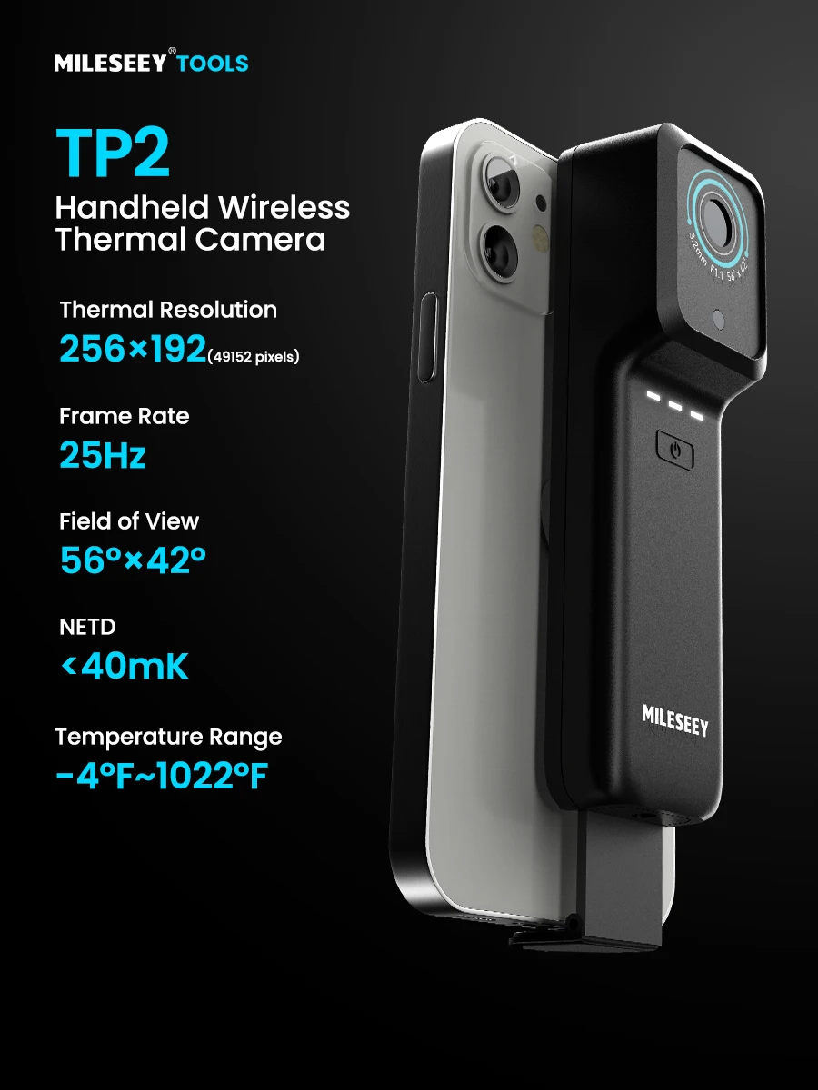 Handheld Wireless Thermal Camera Mileseey TP2 Plus Dual Infrared And Visible Light Camera Compact Design