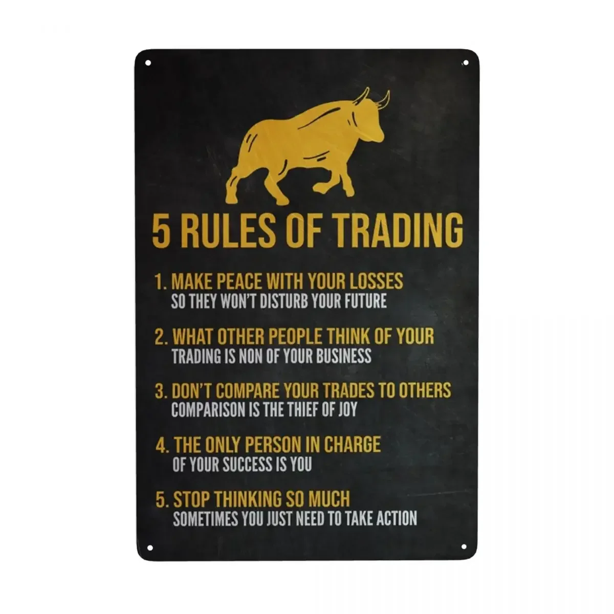 Trader Trading Gift Idea Signs Custom Vintage Stock Forex Metal Plaques for Club Cafe Restaurant Man Cave Bar Wall Art Decor