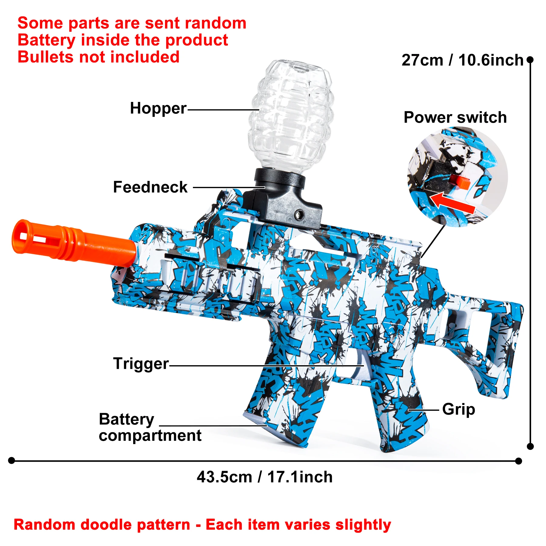 2025 Nowy elektryczny pistolet zabawka G36 - Strzelanie o wysokiej precyzji - Gra imprezowa - Prezent na Halloween, Święto Dziękczynienia i Boże Narodzenie (bez pocisków)