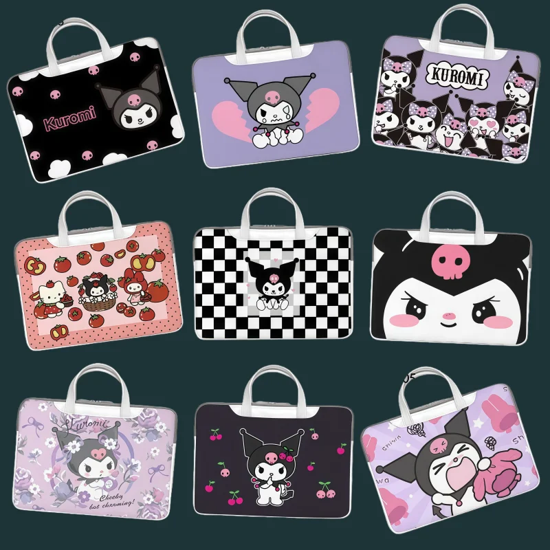 

Sanrio Kuromi Laptop Case 12 14 16 Inch Cartoon Laptop Bag for Huawei Xiaomi HP Dell Notebook Briefcases Lady Portable Handbag