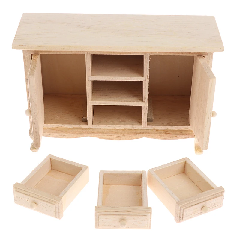 1/12 ドールハウスミニチュアミニ模擬木製キャビネットモデルおもちゃアクセサリー