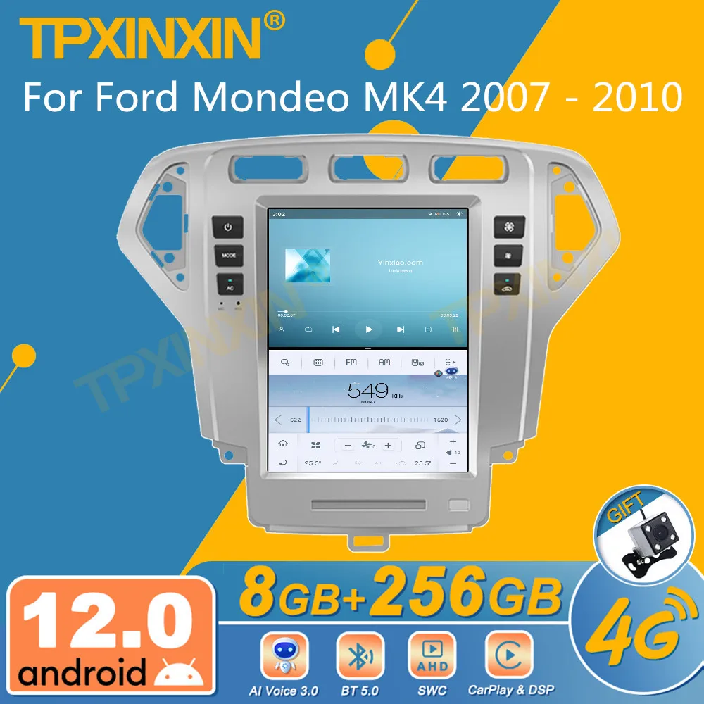 

Автомагнитола для Ford Mondeo MK4 2007-2010, Android, экран Tesla, 2Din стереоприемник, Авторадио, мультимедийный плеер, головное устройство с GPS