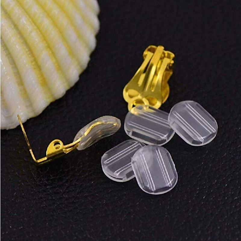 20Pcs Comfort Earring Cushions for Clips on Earrings Clear Earring Pads