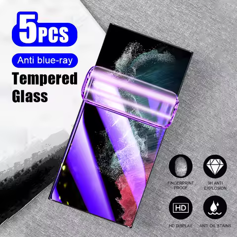 5Pcs Hydrogel Film For Samsung Galaxy S24 S22 Plus S21 FE S23 S21 Ultra Not Glass S9 S10 Lite Screen Protector Protective Film