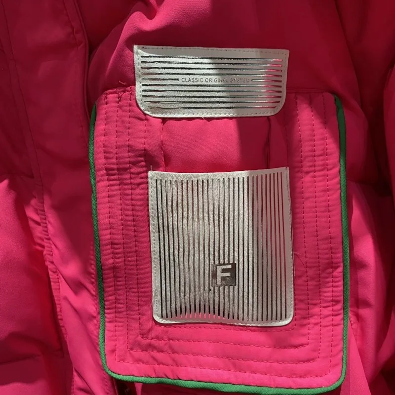 Inverno nova feminina com capuz carta para baixo jaqueta elegante versátil casual quente jaqueta na moda simples maré moda bonita