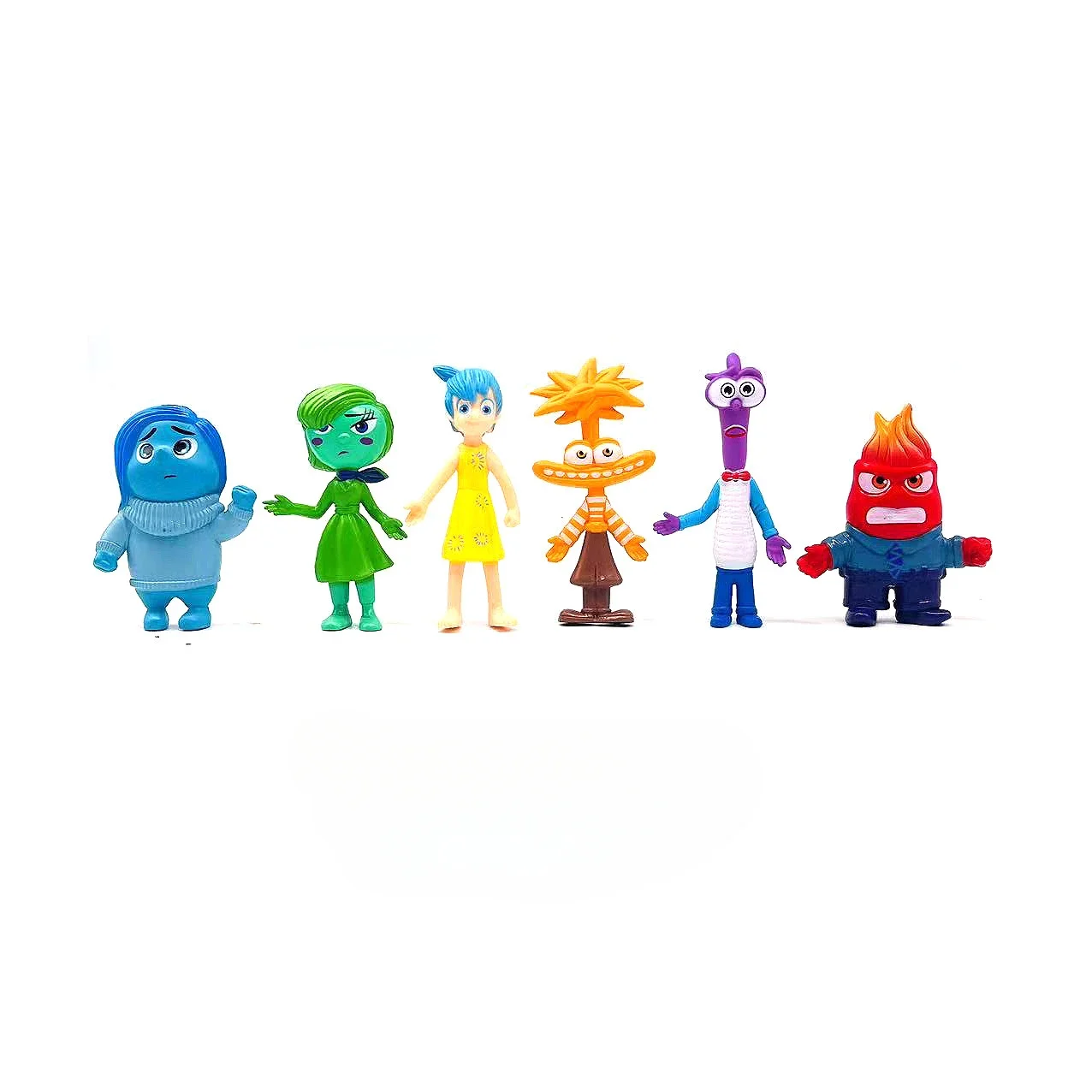 6Pcs 1 PCS Randomly Inside Out 2 Action Figure Toy Cartoon Movie Joy Anxiety Anger Sadness Disgust Fear Model Doll Kids Gift