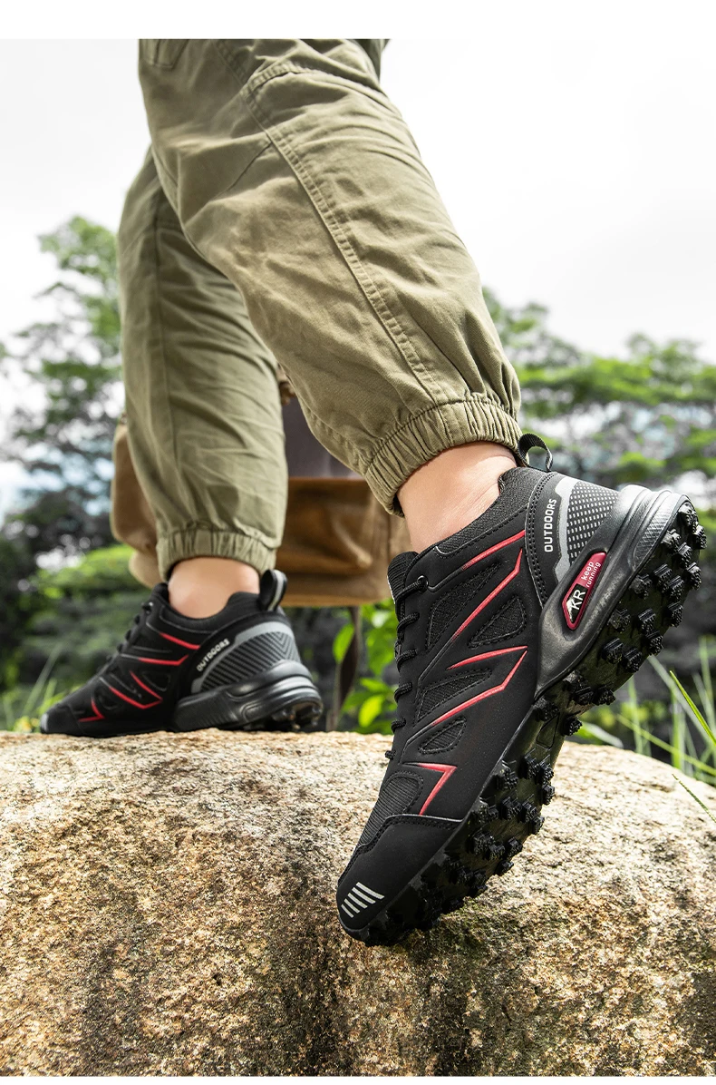 Wasserdichte Herren-Wanderschuhe, atmungsaktives Obermaterial, geeignet für jedes Gelände, Outdoor-Offroad, rutschfest, verschleißfest, Sportschuhe – Detail 26