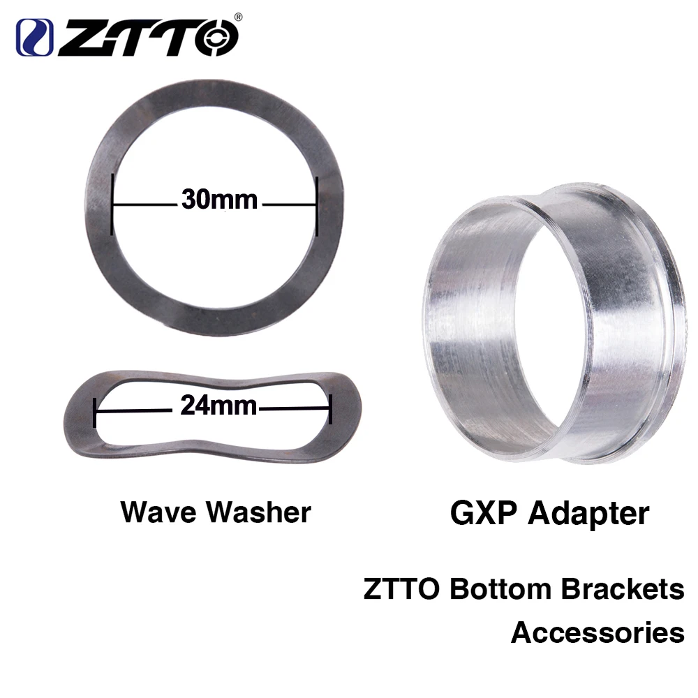 ZTTO 2pcs MTB Road Bike Bottom Bracket Crankset Shaft Washer GXP Adapter 24mm 30mm Wave Washer BB Spacer For GXP 24 22mmChainset