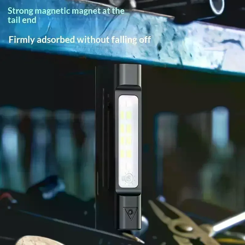 Portable LED Flashlight Waterproof Front Warning Work Light Type-C Charging Night Ride Headlight Outdoor Cycling Equipment