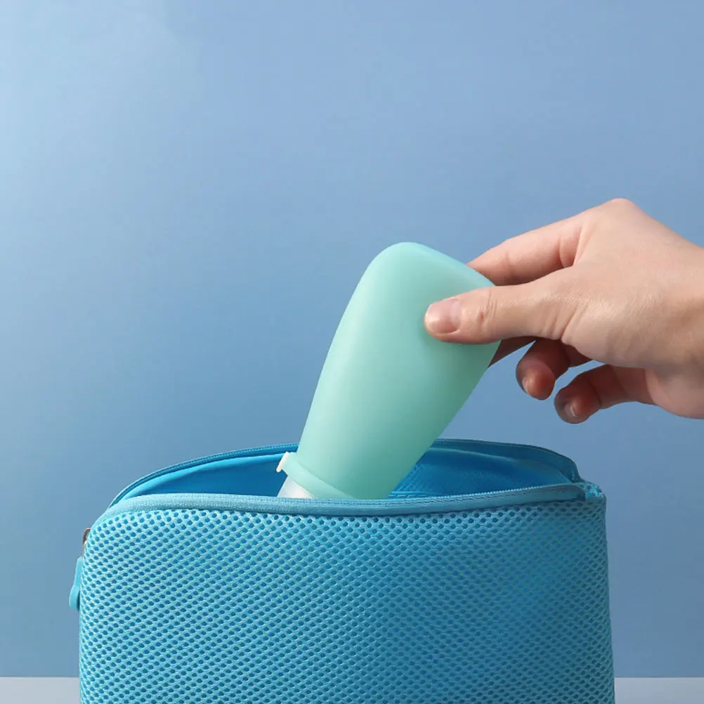 

2Pcs Silicone Travel Bottles Portable Reusable Refillable Shampoo Lotion Conditioner Toiletry Containers LeakProof Bottles For